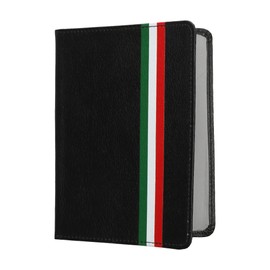 kwmobile Vehicle Registration Certificate Case with Card Slots – Faux Leather Case Italian Registration Certificate – Italy Stripes Green Red Black, Green, red, black, Italy Stripe 07-09-01