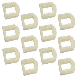 HQRP Foam Pre-Filter (12-Pack) for Drinkwell PAC00-13711 PAC00-13194; Stainless Steel 360 D360SS-CA-17 / PWW00-13705, Avalon AVALON-CA-17 / PWW00-13905 / PWW00-14376 Pet Fountains + HQRP Coaster