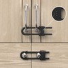 4 PACK Child Proof Sliding Cabinet Door Code Locks Baby