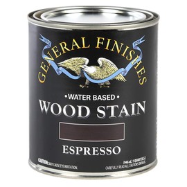 General Finishes Water Based Wood Stain, 1 Quart, Espresso