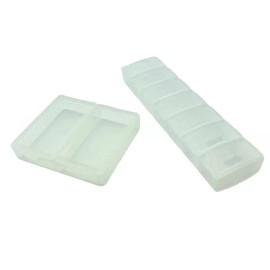 Tupperware Pill Holder Stamps and things Vintage #1862 #1863 Clear Set of 2