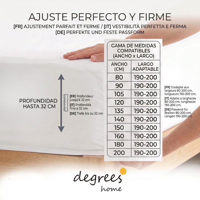 Degrees Home Waterproof Mattress Protector with Elasticated Edging - Breathable