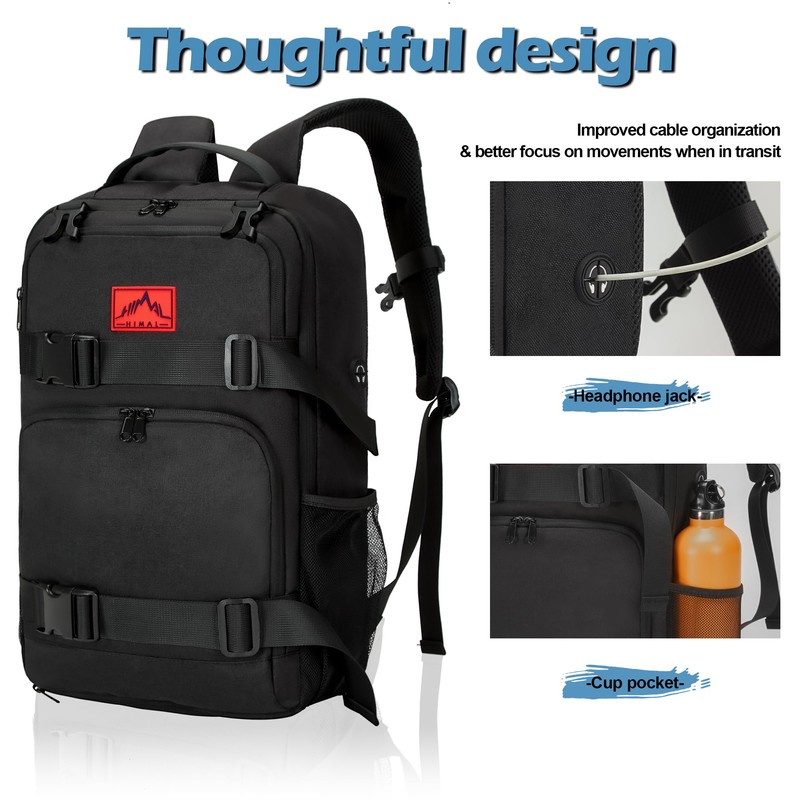 GoHimal Skateboard Backpack, Skateboard Bag Sports Backpack, Laptop Bag Multi-Sport