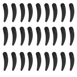 Frcolor Spatulas Disposable Cream Spoons Mini Cosmetic Spoons Plastic Sticks Cream Commercial Home Set of 50 (Black)