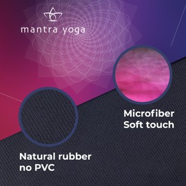 Mantra Yoga Travel PRO 1.5mm with Knee Pad and Bag - Foldable Fitness & Exercise Mat | Lightweight, Compact & Eco-Friendly | Non-Slip & Washable | For All Types of Yoga | 72" L x 24" W | 2.6 lbs
