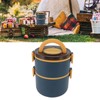 Stackable Lunch Box 1600ml Dual Layers Stainless Steel BPA Free