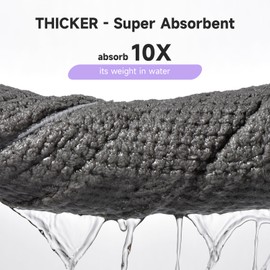 Umisleep 3 Pack Microfiber Hair Towel Wrap for Curly Hair, Quick Dry Hair Towels for Women, Kids, Microfiber Towel for Hair, Anti Frizz Hair Drying Towel (Grey, Camel, Brown)