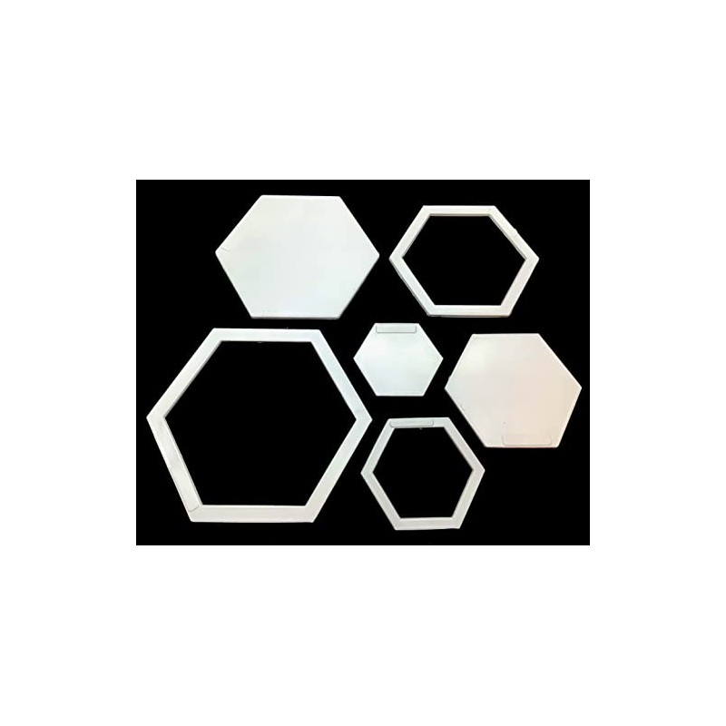 Linic Products UK Made Patchwork Templates, Set C: 6 Hexagonal
