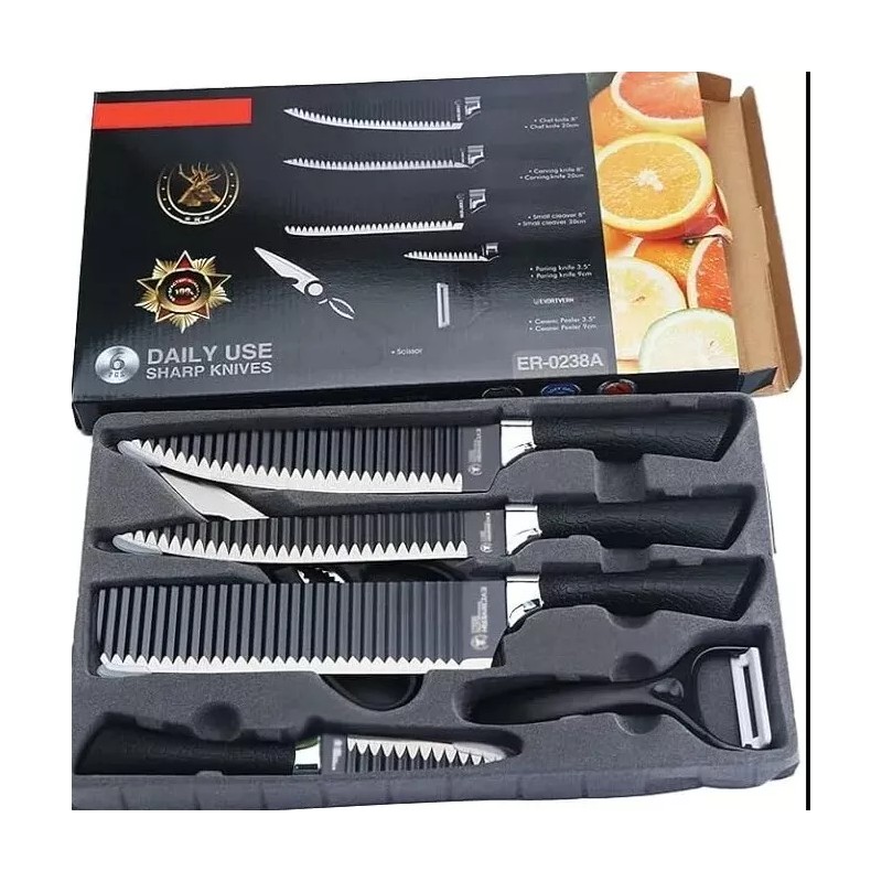 Unbranded 6-Piece Professional Kitchen Knife Set – High Carbon Forged