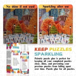 Puzzle Glue, Suitable for 1000/3000/5000 Pieces of Paper and Wood Puzzles, Clear Quick Dry Jigsaw Puzzle Glue, Used of Paper Puzzles (1 apck)