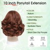 Wirctp Ponytail Extension,10" Claw Clip in Ponytail Extensions Short Curly