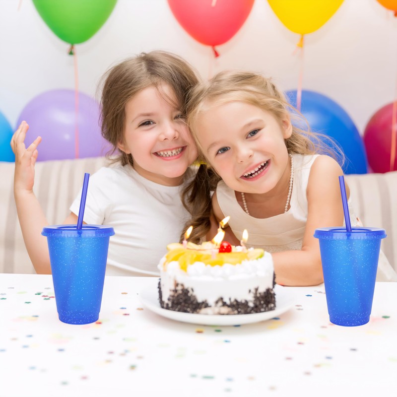 Yisituo 16 Oz Plastic Cups (15, Dunkelblau)