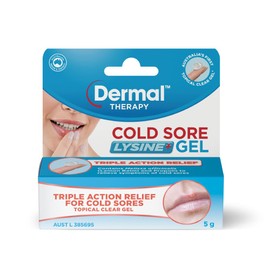 Dermal Therapy Cold Sore Lysine+ Gel | Topical Clear Gel to Relieve Symptoms of Cold Sores | 5g