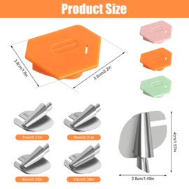 prota 3 PCS Magnetic Seam Guide for Sewing Machine 4 PCS Hem Presser Foot, Magnetic Sewing Machine Guide Multifucntional Seam Guide Hemmer, Polygonal Strong Magnetic Gauge for Most Sewing Machine