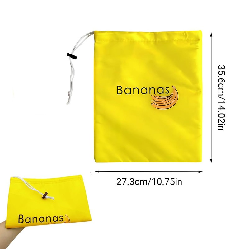 Tiardey Yellow Banana Fridge Bag 35cm x 28cm Protect Fresh