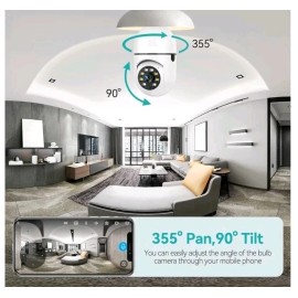ZiYun Light Bulb Security Camera, 5G WiFi Security Cameras, 2K, Light Socket,...