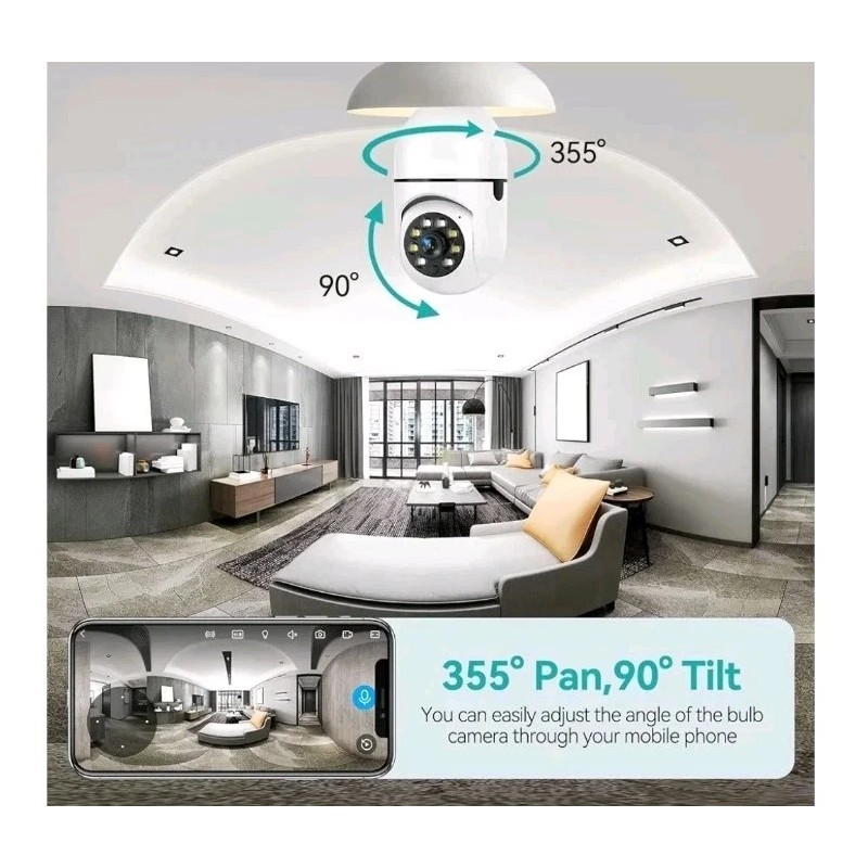 ZiYun Light Bulb Security Camera, 5G WiFi Security Cameras, 2K,