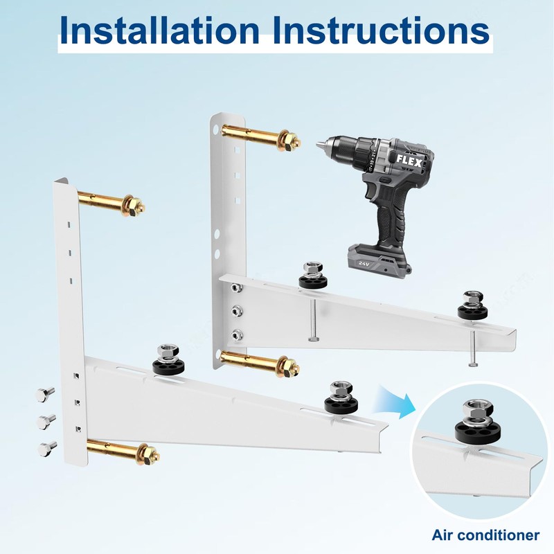 Duiliuu Mini Split Wall Mounting Bracket for 9,000-18,000 BTU Air