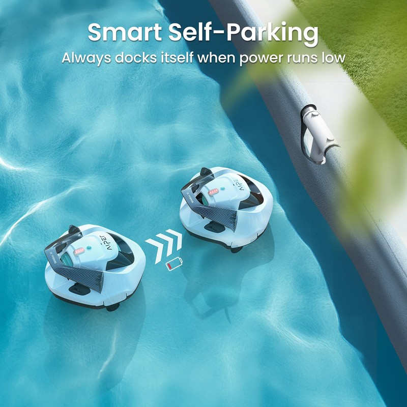 AIPER Cordless Robotic Pool Vacuum, Self-Parking Technology, Portable, Ideal for