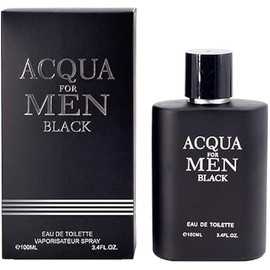 Acqua for Men Black Cologne for Men 3.4/100ml Eau de Toilette, Natural Spray