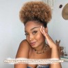 quesdom Afro Puff Ponytail Extension Synthetic Ombre Auburn 80 Grams