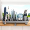 Compact Dish Drying Rack with Utensil Holder – Small Countertop