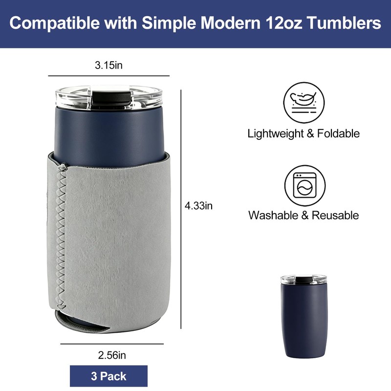 Can Cooler Sleeves Compatible with Simple Modern 12 oz, Reusable