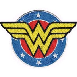Wonder Woman Shield 3" Tall Embroidered Costume Patch