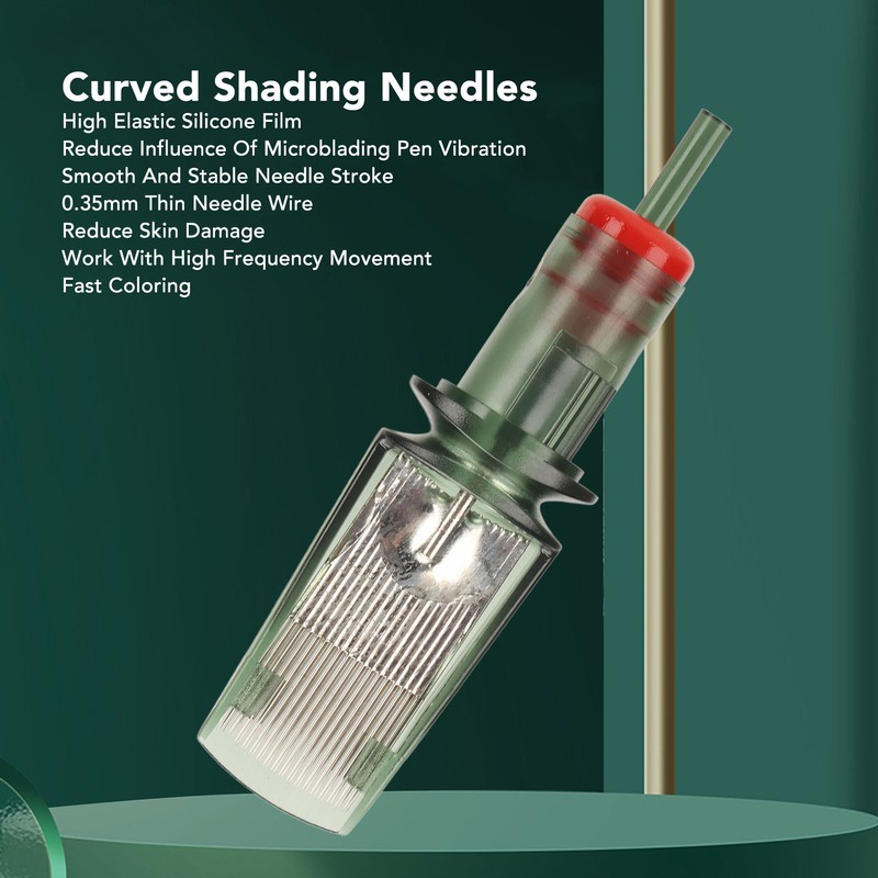 10pcs Curved Shading Needles Disposable Ultra Thin Curved RM Stainless