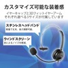 Elecom HS-HP29TBK Headset, 4 Pole Mini Plug, Overhead, Wired Single