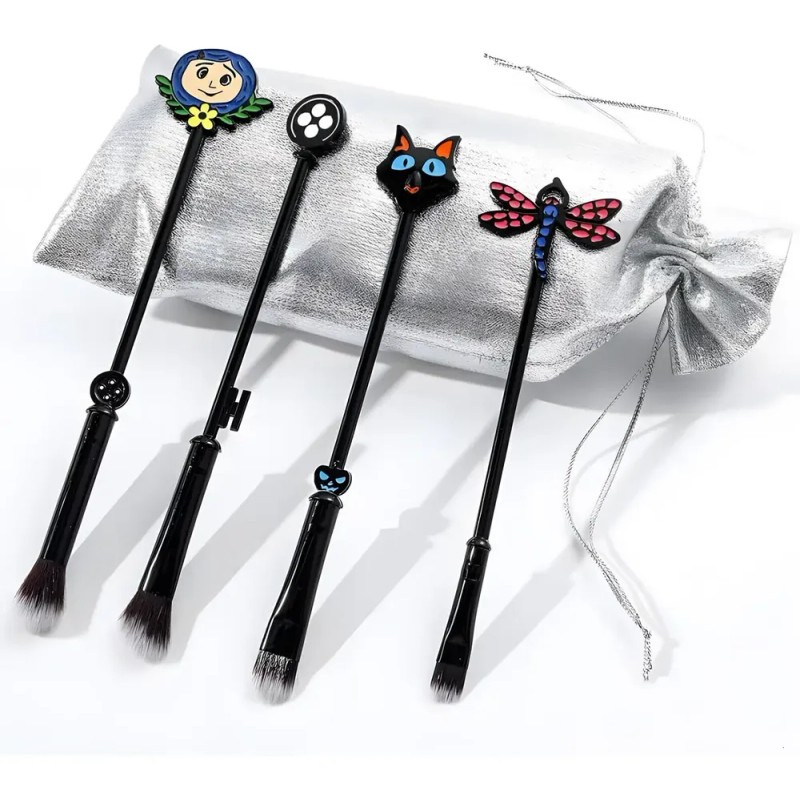 Set Brochas Coraline 4 Piezas Maquillaje