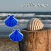 Sterling Silver Shell Earrings Ocean Shell Stud Earrings Sea Shell