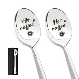 Christmas Tea Spoons His and Hers Gifts,Coffee Spoons,Coffee Gift,Wedding Gift for Couple,Christmas Cutlery,Wedding Gifts for Couple,Couple Gift,Gifts for Her,Coffee Spoon,Steel Wedding Gifts