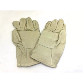 Unbranded D3-A Khaki Leather Rappelling Work Gloves, size 5 NEW