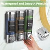 Hejo Shower Soap Dispenser,300ml*3 Shampoo and Conditioner Dispenser Wall Mounted,No