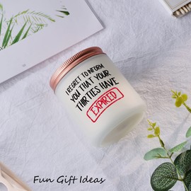 40th Birthday Gifts Women, Men - Funny 40 Year Old Birthday Gifts Ideas - Unique Turning 40 Happy Birthday Gifts for Mom, Her, Him, Dad, Best Friend - Lavander Scented Candles
