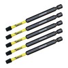 5 x SabreCut SCRSQ389_5 89mm SQ3 Square Magnetic Impact Screwdriver