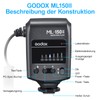 Godox ML150II Portable LED Macro Ring Flash Light Set 6-Level
