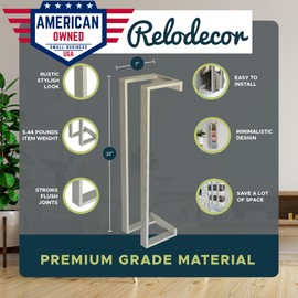 RELODECOR Blanket Wall Rack (White), Blanket Holder for Bedroom and Living Room, Blanket and Towel Wall Mount Rack, Floating Blanket Storage, Wall Decorative Blanket Shelf