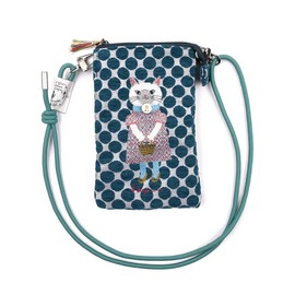 Kusguru Japan Parlor Suzurundo Jacquard Woven Sacoche, blue