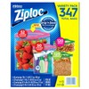 Ziploc Bags 52 Gallon, 50 Quart, 120 Snack, 125 Sandwich