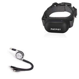 BoxWave Cable Compatible with PATPET 680 Dog Training Collar - AllCharge miniSync, Retractable, Portable USB Cable - Jet Black