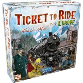 Days of Wonder Ticket to Ride Europe Board Game - Embark on a Railway Adventure Across the Continent! Fun Family Strategy Game for Kids & Adults, Ages 8+, 2-5 Players, 30-60 Min Playtime, Made by Days of Wonder
