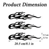 3 Pcs Black Flame Reflective Sticker Decal for Cars Motorcycle