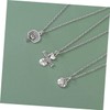 LIFKOME 3pcs Basketball Pendant Necklace Chain Silver Chain Men Necklace