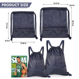 GAENMESH Drawstring Backpack Bag for Sports Lightweight Foldable Gym Bag with Sturdy Draw Cord Shoulder Strap Hiking Travel Camping