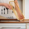 JYJFGSFA 4-Pack Gold Flatware Organizer - Sturdy Mesh Design, Dishwasher-Safe