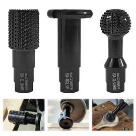 3 Pieces Ball Mill Wood Carving Set, Hole Opener, Ball Grinding Head and Groove Opener, Long 85 mm Wood Grinding Tool, Used for Sanding and Trimming Wood