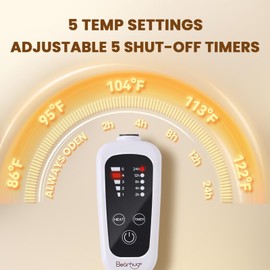 Bearhug Dog Heating Pad, Pet Heating Pad 35"×24"[Two Replaceable Cover] Adjustable Temperature Heated Cat Bed with Steel-Wrapped Cord, Waterproof and Chew-Resistant for Dogs Cats Large Animals | Bearhug