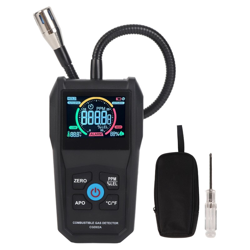 Combustible Gas Detector 50‑50000PPM LCD Display Screen Portable Gas Leak